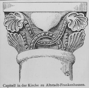 Bad Frankenhausen, Altstädter Kirche St. Petri, Kapitell (Zeichnung)