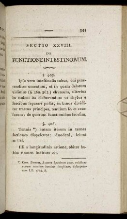 Sectio XXVIII. De Functione Intestinorum