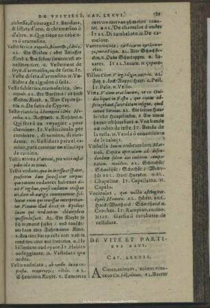 De Vite Et Partibus Eius. Cap. LXXVII