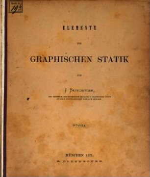 Elemente der graphischen Statik, 2. Atlas