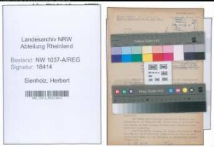 Entnazifizierung Herbert Sienholz , geb. 00.00.0000 (Arzt)