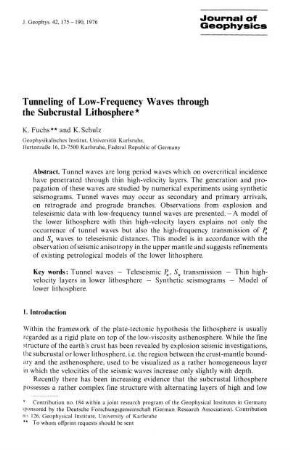 Tunneling of low-frequency waves through the subcrustal lithosphere
