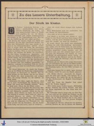 Zu des Lesers Unterhaltung.