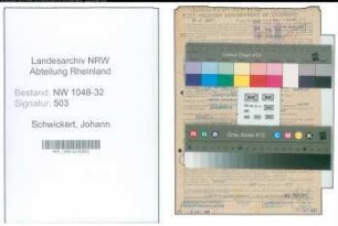 Entnazifizierung Johann Schwickert , geb. 17.10.1885 (Beamter)