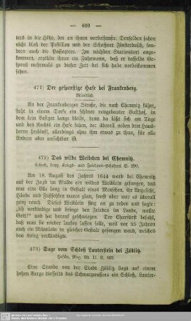 473. Sage vom Schloß Lauterstein bei Zöblitz