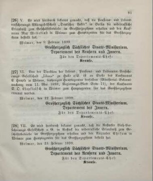27. Ministerial-Bekanntmachung, betreffend Wechsel in der Hauptagentur der Lebens-, Pensions- und Leibrenten-Versicherungs-Gesellschaft "Iduna" zu Halle a/S.