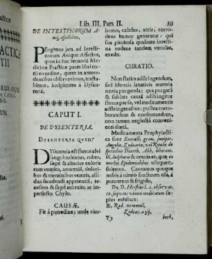 Caput I. De Dysenteria.