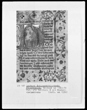 Stundenbuch: Initiale H mit Mondsichelmadonna, fol. (?)