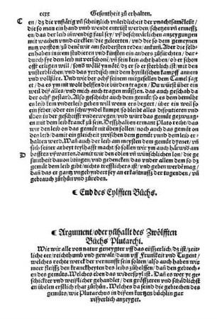 [Plutarchi von Cheronea Zwölfft Büch. Ob die Kranckheyten des gemüts schwerer seyen/ dan[n] die kranckheyten des leibs.]