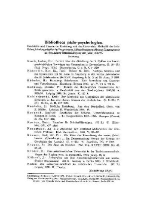 Bibliotheca pädo-psychologica