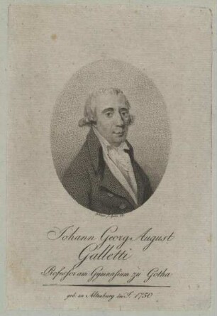 Bildnis des Johann Georg August Galletti