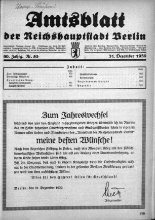 1939,53: Nr. 53, 31. Dezember 1939