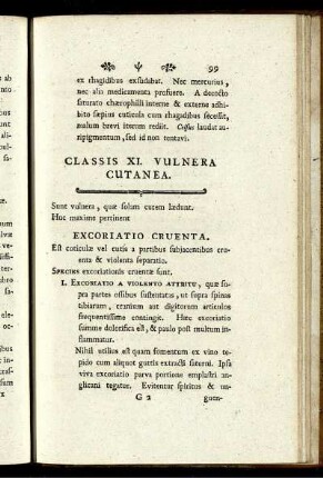 Classis XI. Vulnera Cutanea.