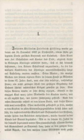 Zum Gedächtniß Höfling's
