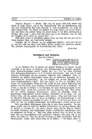 Sittlichkeit und Religion