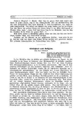 Sittlichkeit und Religion