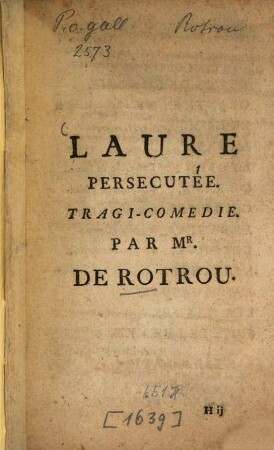 Laure persecutée : Tragi-comédie