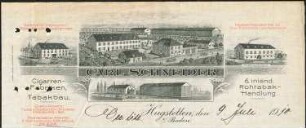 Arbeitsordnung der Firma Karl Schneider, Zigarrenfabrik in Hugstetten, Filiale Vörstetten
