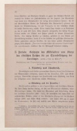 II. Periode. Geschichte des Mittelalters vom Sturze des römischen Reiches bis zur Thronbesteigung der Karolinger