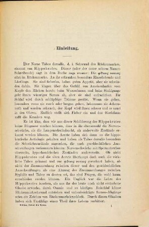 Über die Tabes : Eine Abhandlung für praktische Ärzte