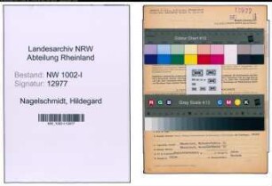 Entnazifizierung Hildegard Nagelschmidt, geb. 06.03.1912 (Kaufm. Angestellte)
