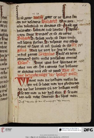 Bertholdus Ratisbonensis, Von den Zeichen der Messe