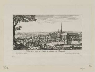 Veuë de l’Eglise de l’Abaye de Clervaux en Bourgongne