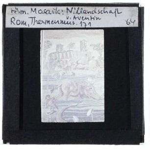 Mosaik mit Nillandschaft (Rom, Mus. Pal. Massimo) : (Detail)