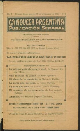 Nunca más ... : novela inédita
