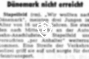 Dänemark nicht erreicht