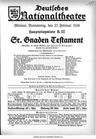 Sr. Gnaden Testament