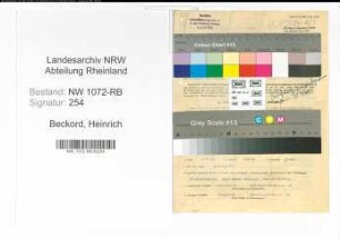Entnazifizierung Heinrich Beckord , geb. 15.11.1902 (Uhrmacher)