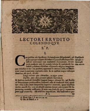 De genuina notione mortis praefatus : summorum collegiorum aulaeque optimates ... ut orationes valedictorias sex Academiae candidatorum ... praesentia sua collustrare dignentur ... invitat Jacobus Carpov