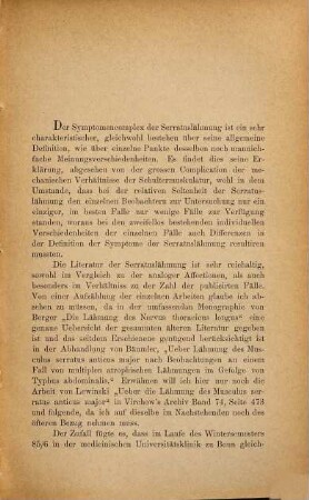 Zur Symptomatologie der Serratuslähmung