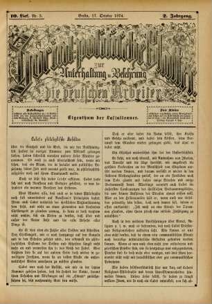 10. Lief. Nr. 3. Berlin, 17. October 1874. 2. Jahrgang.