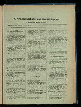 Genossenschafts- und Handelsregister