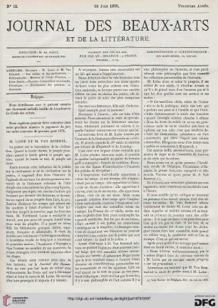 Nr. 12 (30 Juin 1878)