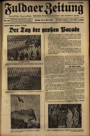 Ausgabe vom Freitag, den 06. Mai 1938.