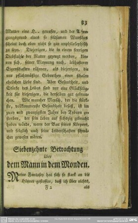 Siebenzehnte Betrachtung über dem Mann in dem Monden