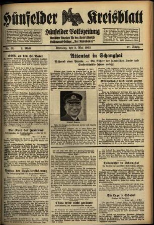 Zweite Ausgabe vom Dienstag, den 03. Mai 1932.