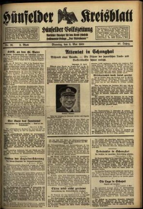 Zweite Ausgabe vom Dienstag, den 03. Mai 1932.