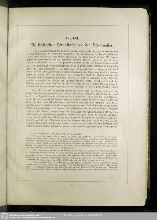 Cap. VIII. Die kirchlichen Verhältnisse vor der Reformation