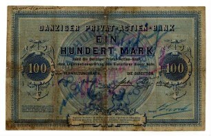 Danziger Privat-Actien-Bank: 100 Mark 1875