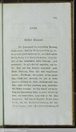 XVIII. Eilfter Einwurf