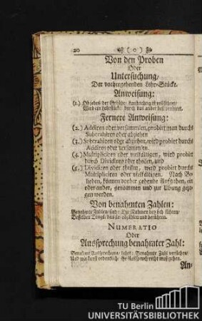 Numeratio Oder Aussprechung benahmter Zahl.