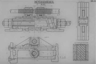 Doppelschiebersteuerung nach Meyer, Schema : Technikgeschichte | Maschinenbau | Kraftmaschinen | Dampfmaschinen