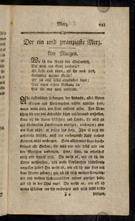 343-354, Der ein und zwanzigste Merz. - Der drei und zwanzigste Merz.