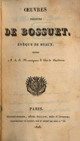 Oeuvres inédites