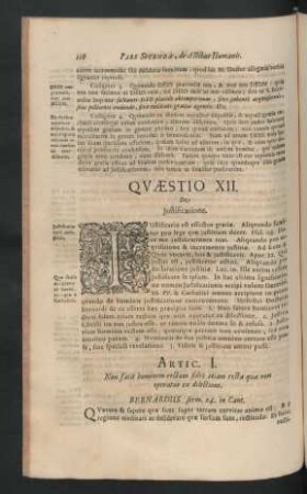 Quaestio XII. De Iustificatione.