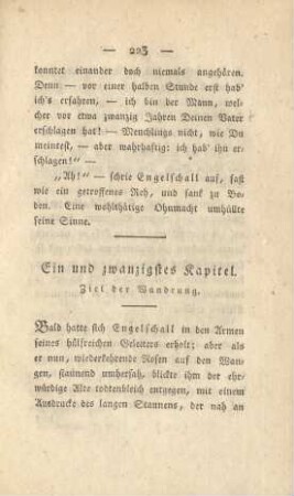 Ein und zwanzigstes Kapitel. Ziel der Wanderung